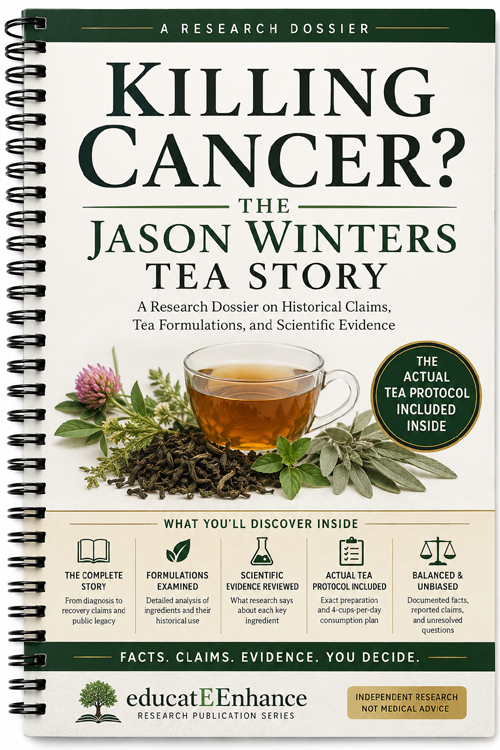 Actual spiral-bound Jason Winters Tea Story research dossier cover